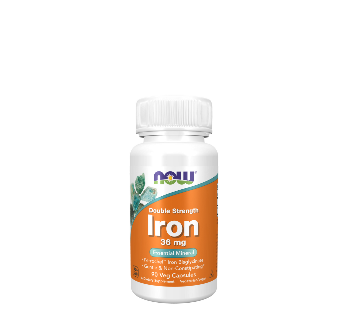 NOW Double Strength Iron 36 mg *120Veg Capsules