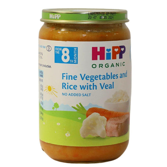 Hipp Fine Vegetables and Rice with Veal 8M+ 220g