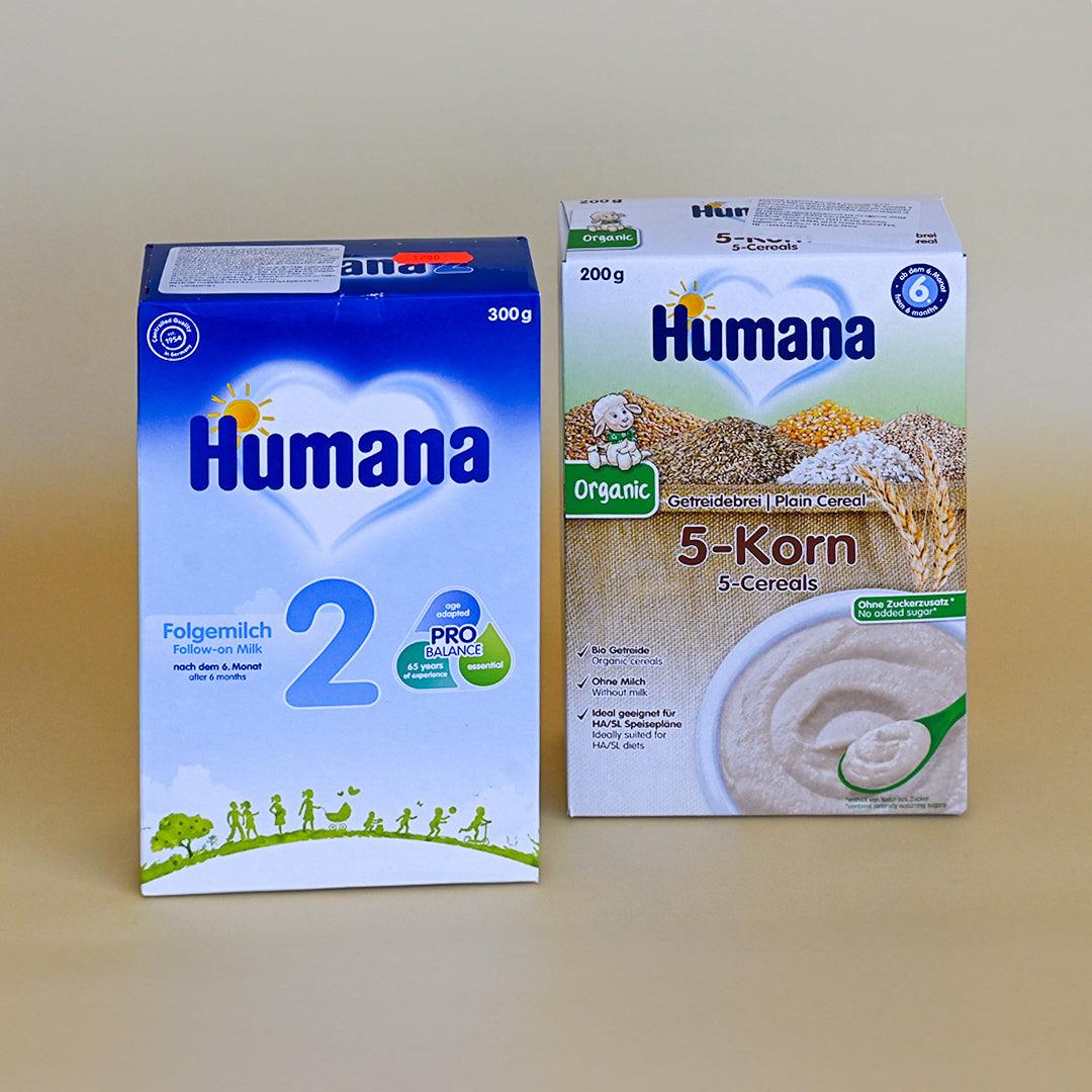HUMANA 2 300GR + HUMANA 5-KORN BIO 200G 6M+