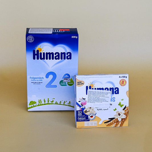 HUMANA 2 300GR + HUMANA PUDING BOLLGUR VANILJE 8M+ 4X100G