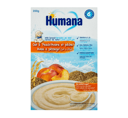 HUMANA MILK CEREALS OAT & PEACH 200G 6M+