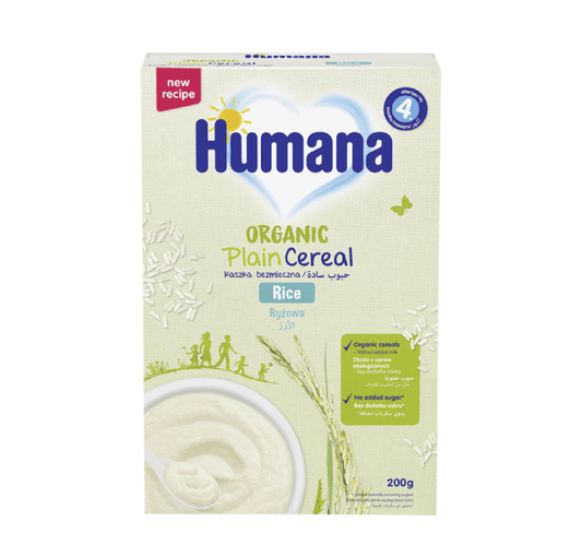 HUMANA ORGANIC PLAIN CEREAL RICE 200G 4M+