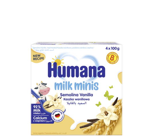 HUMANA PUDING BOLLGUR VANILJE 8M+ 4X100G