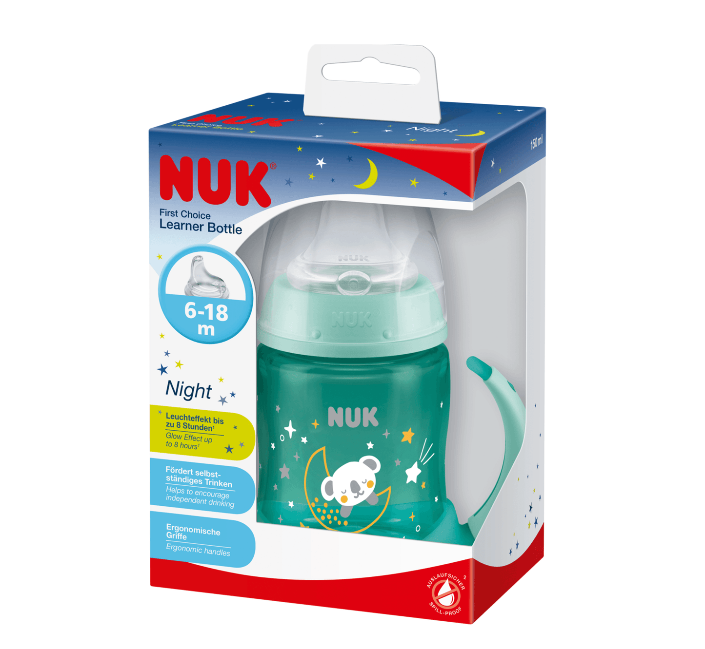 NUK Gote First Choice Learner Bottle Night (6-18M)