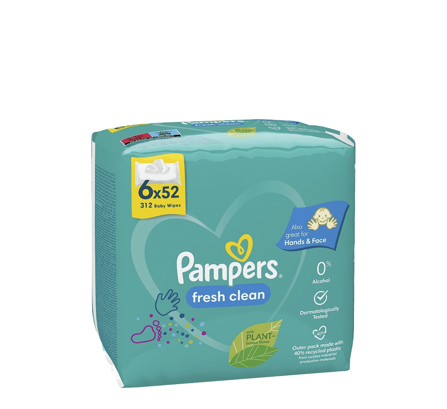 Pampers Fresh Clean Baby Wipes (6*52pcs)