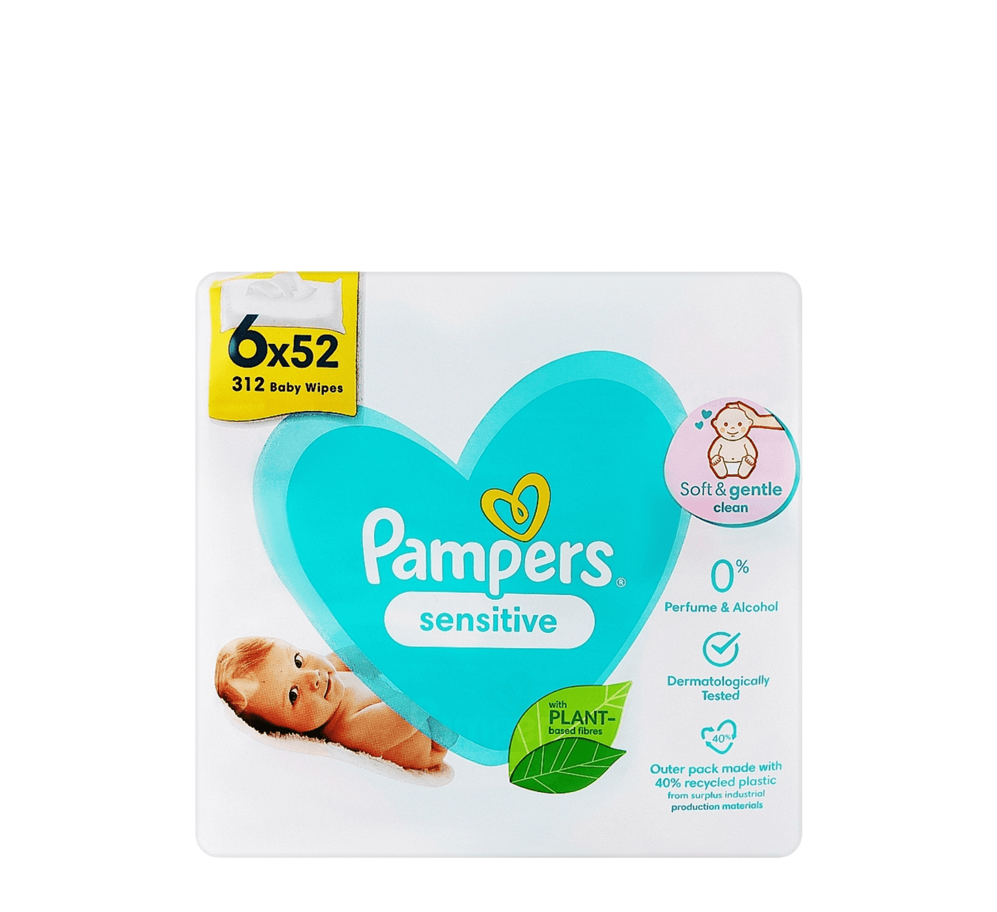 Pampers Sensitive Baby Wipes (6*52pcs)
