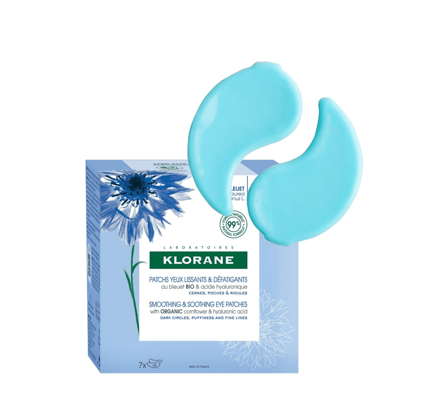 Patchs Yeux Lissants & Défatigants au Bleuet