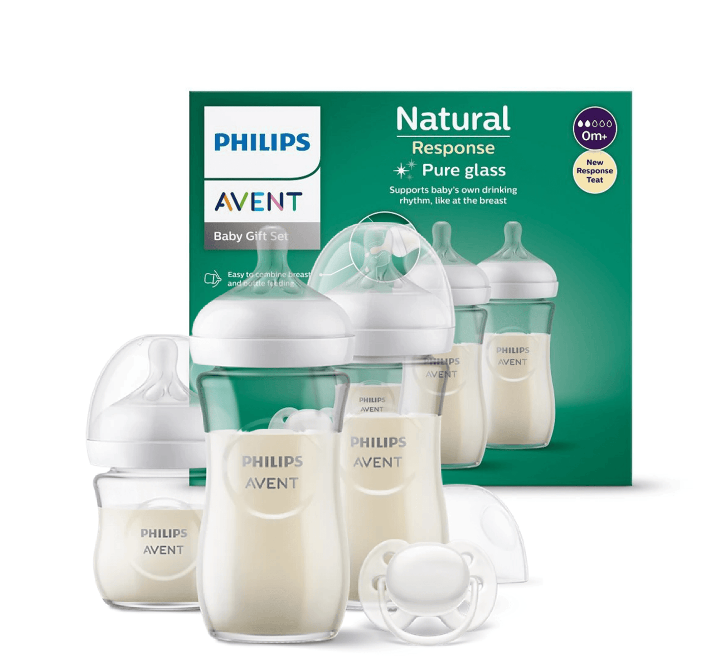 PHILIPS AVENT SCD878/11 SET SHISHE QELQI NATURAL 0M+ (+1 Bib Rrens)