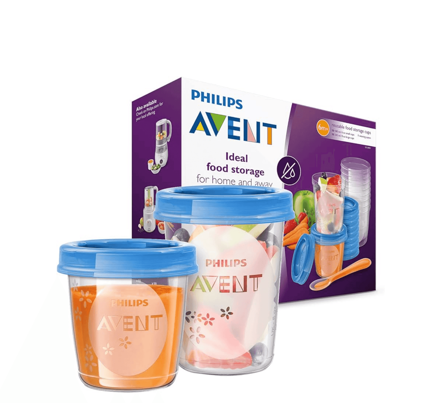 PHILIPS AVENT SCF721/20 FOOD STORAGE CUPS *20PCS 6M+
