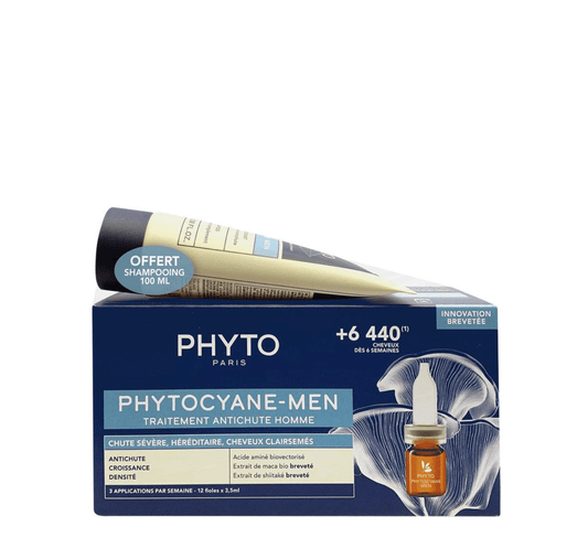 SET PHYTOCYANE MEN Anti-Hair Loss Treatment (*12x5ml) + Shampoo (*100ml) Free