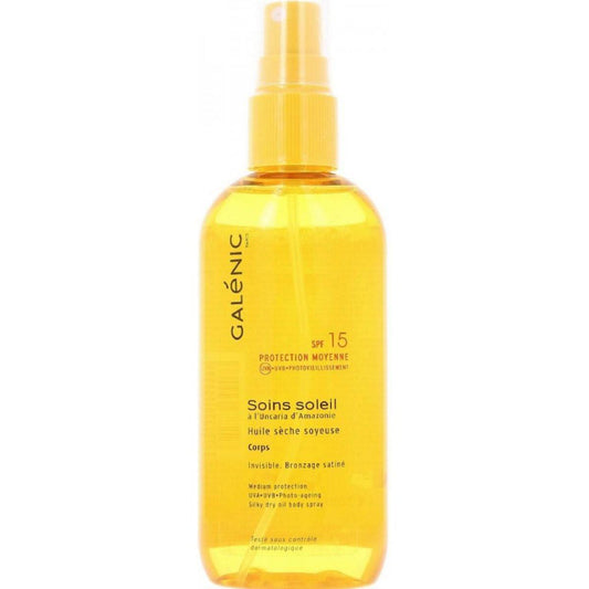 Soins Solaires Huile Seche Corps Spf 15
