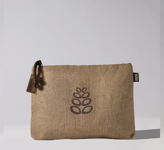 Natural Fiber Big Cosmetic Bag