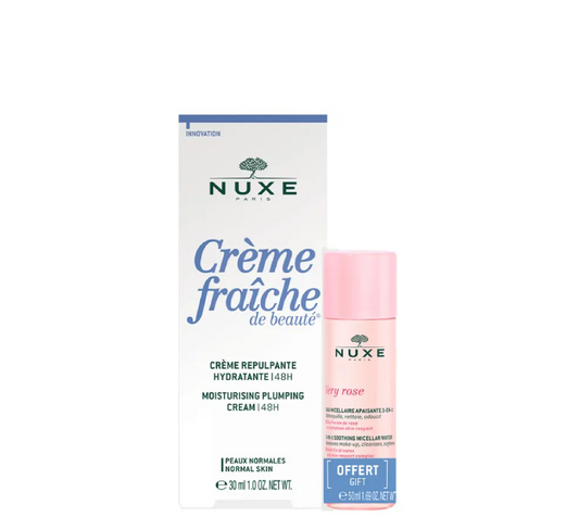 Nuxe Creme Fraîche De Beaute Hydrating Plumping Cream *30ml + Very Rose Micellar Water *50ml Kit