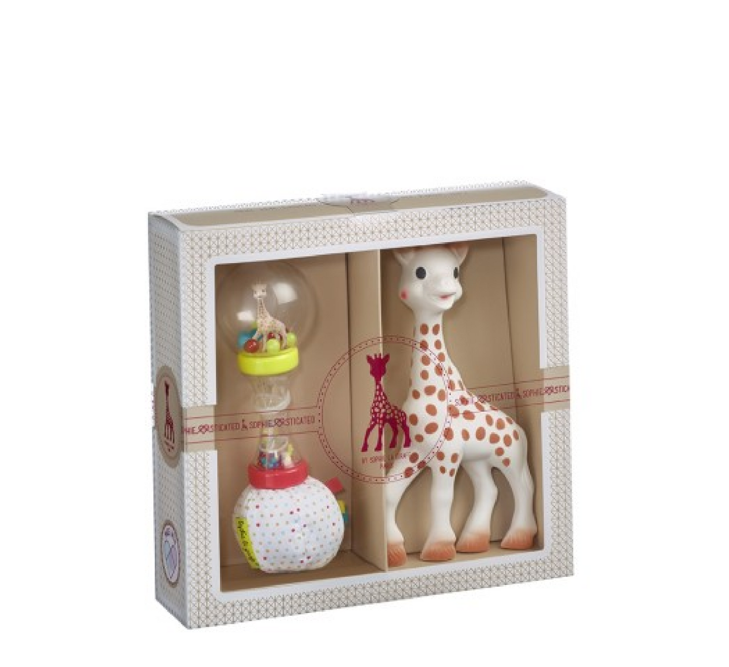 Sophie La Girafe Ready to Give Birth Box + Soft Maracas Rattle